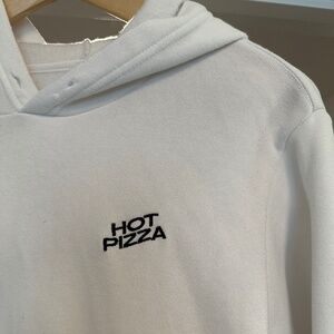 White "HOT PIZZA" Hoodie